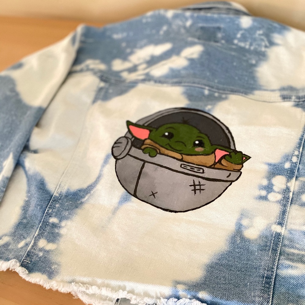 Hand Painted Jean Jacket - Picture 3 of 3